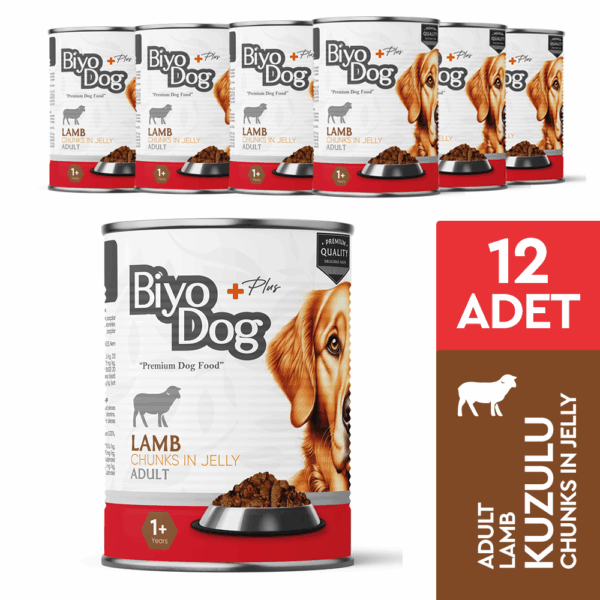 Biyodog Plus Kuzu Etli Yetişkin Köpek Konserve Yaş Mama 400gr x 12 Adet