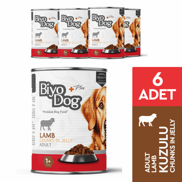 Biyodog Plus Kuzu Etli Yetişkin Köpek Konserve Yaş Mama 400gr x 6 Adet