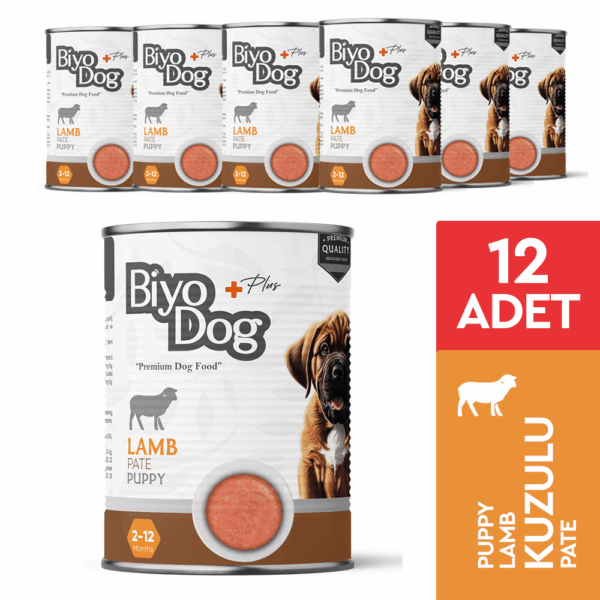 Biyodog Plus Puppy Kuzu Etli Yavru Köpek Konserve Yaş Mama 400gr X 12 Adet