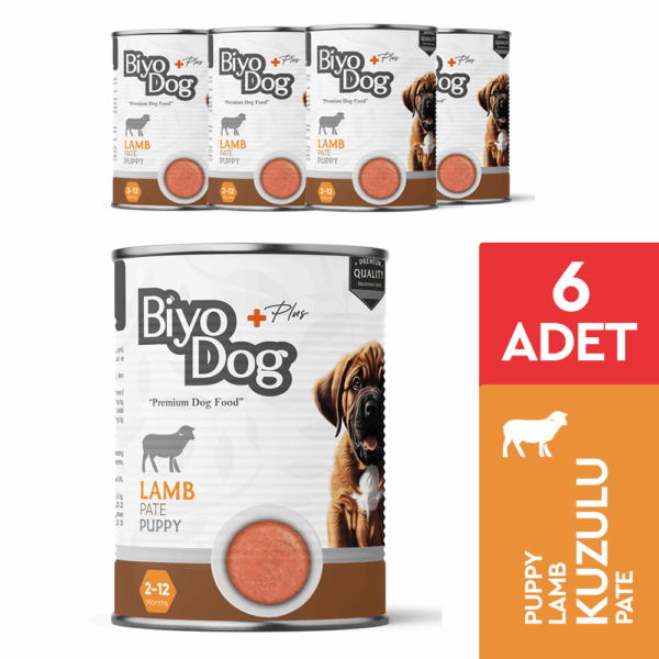 Biyodog Plus Puppy Kuzu Etli Yavru Köpek Konserve Yaş Mama 400gr X 6 Adet
